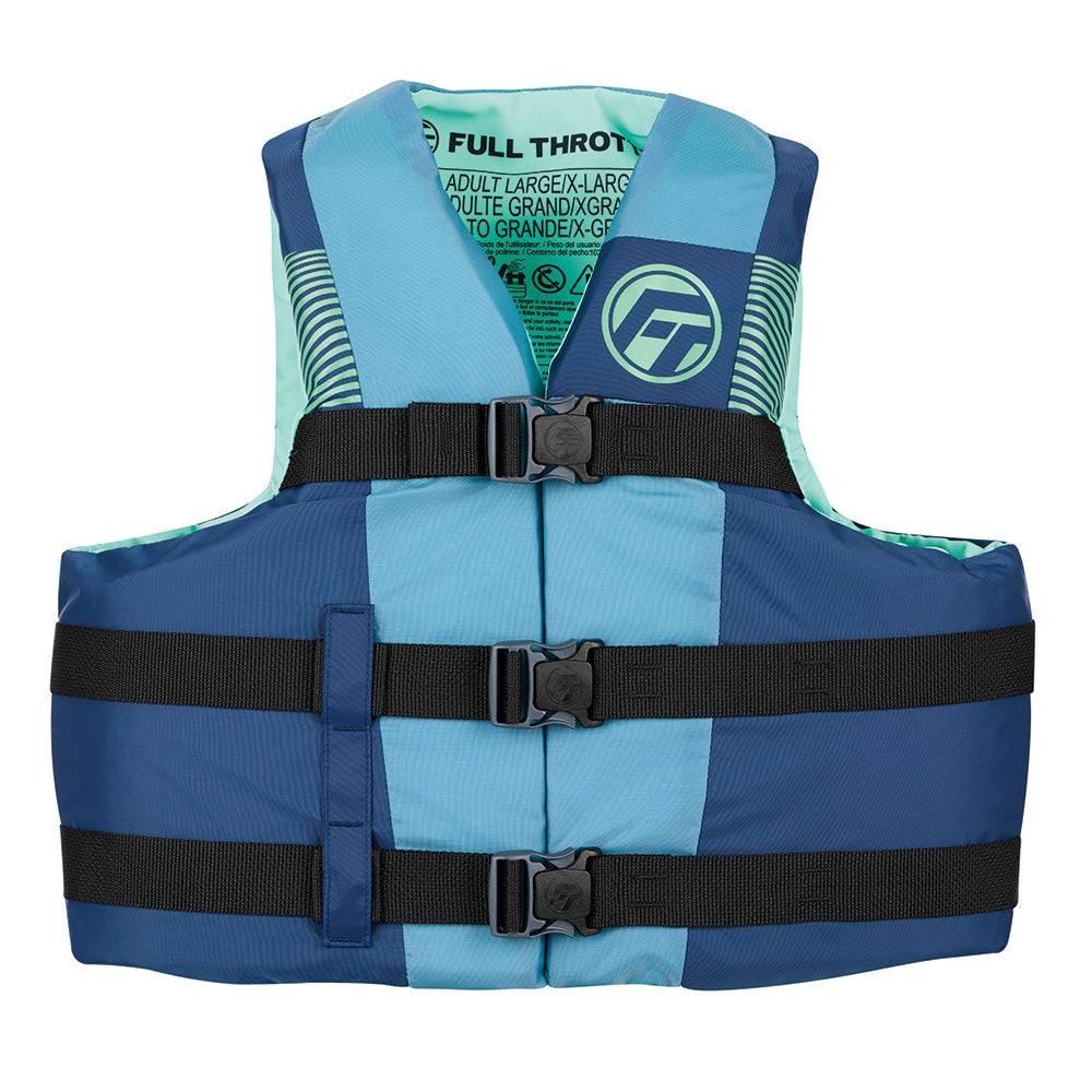 Full Throttle Adult Nylon Life Jacket, S/M Blue/Black, USCG Approved