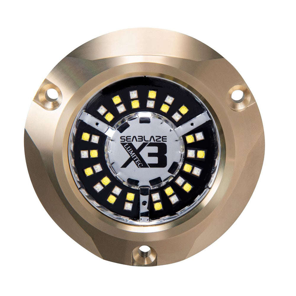 Lumitec 101945 SeaBlaze X3 Underwater Light, Dual Color, 8000 Lumens