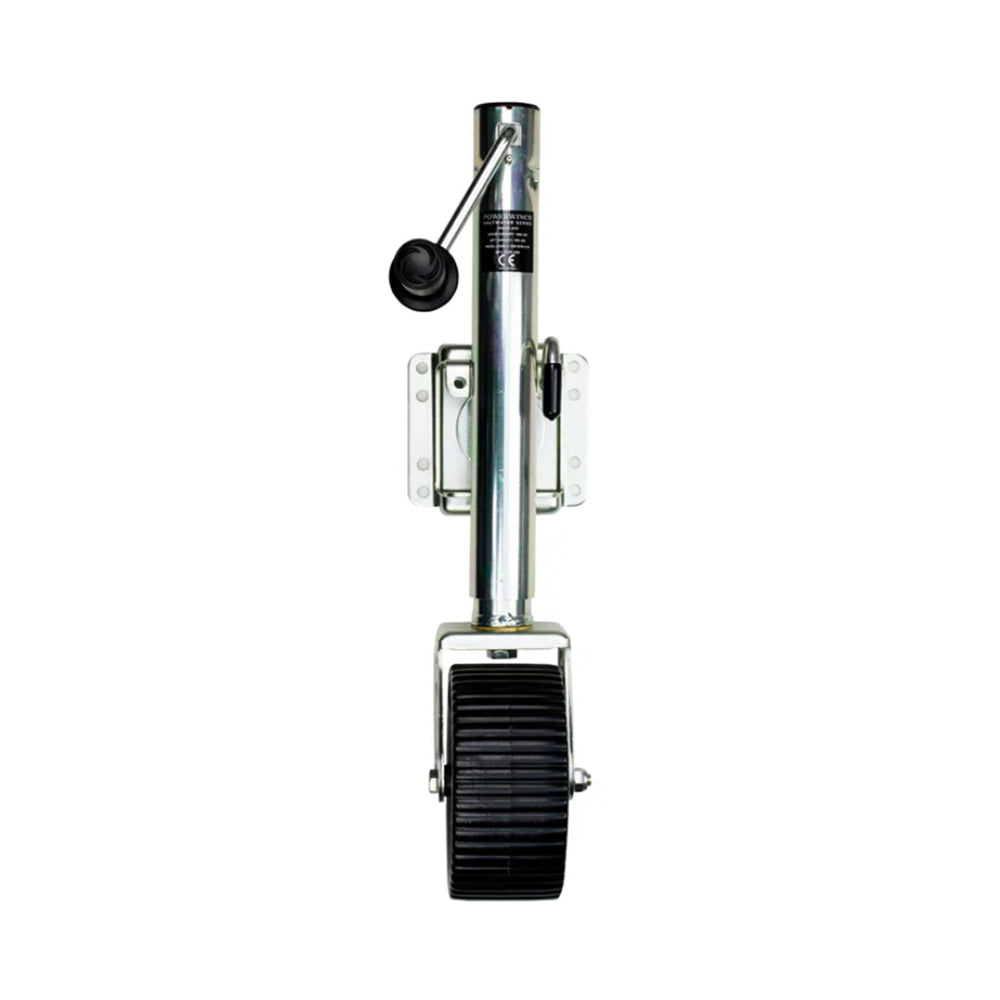 Powerwinch Saltwater Series 1500lb Manual Bolt-On Trailer Jack, Wide Single Wheel