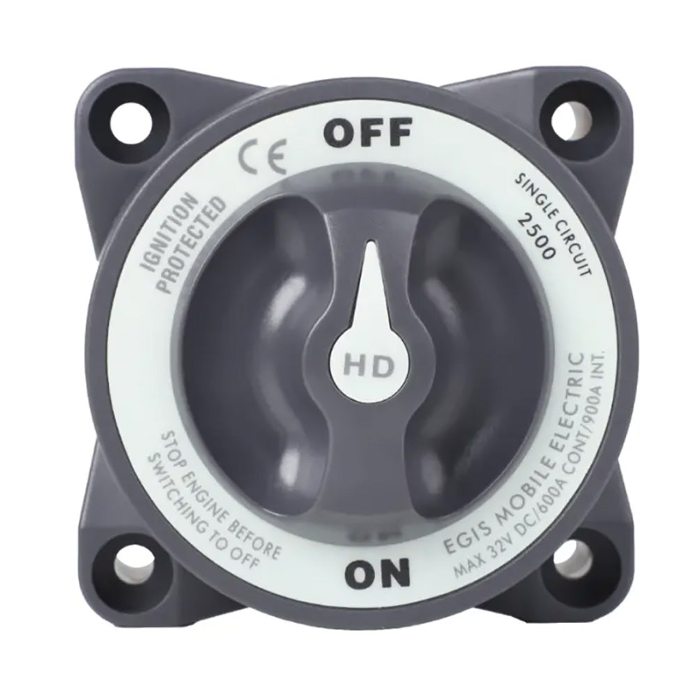 Egis Mobile Electric HD-Series 2500B 600A Battery Switch On/Off, IP66