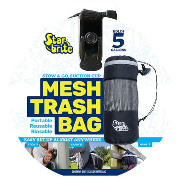 Star brite 5 Gallon Mesh Trash Bag with Locking Suction Cup