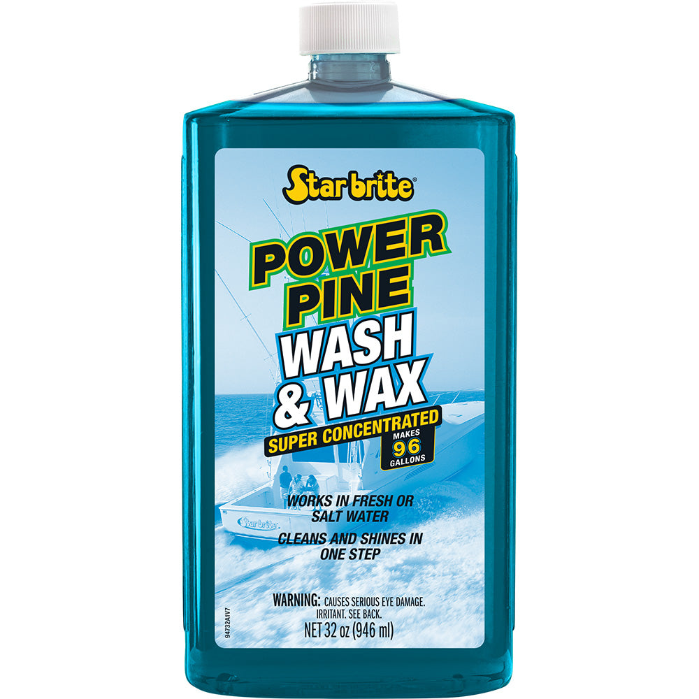 Star brite 94732 Power Pine Boat Wash & Wax, Concentrated Marine Grade 32 oz