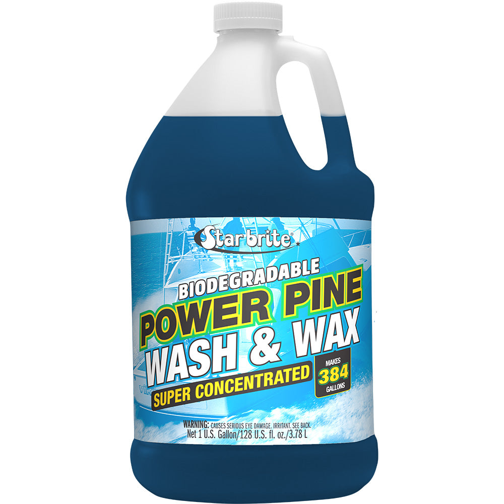 Star brite Power Pine Boat Wash & Wax, Concentrated Marine Formula, 1 Gallon, MPN 94700