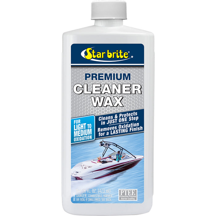 Star brite Premium Cleaner Wax, One-Step UV Protection, 16 oz