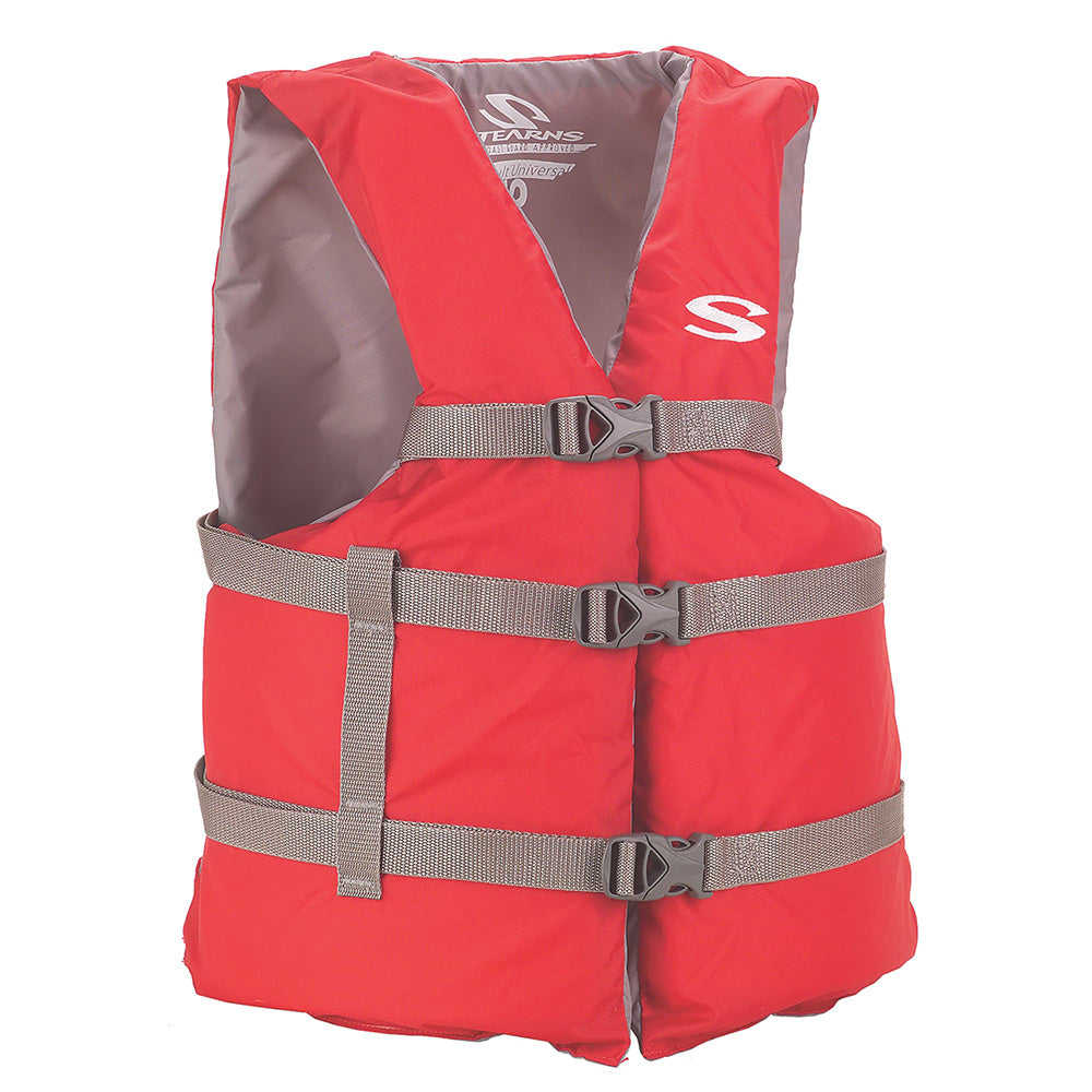 Stearns 2158948 Adult Classic Red PFD Life Vest, Universal, USCG Approved