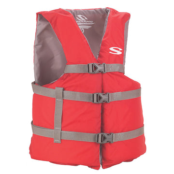 Stearns 2158948 Adult Classic Red PFD Life Vest, Universal, USCG Approved