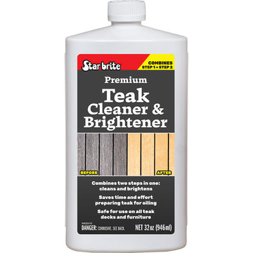 Star brite Premium Teak Cleaner & Brightener, 32 oz – Phosphate-Free