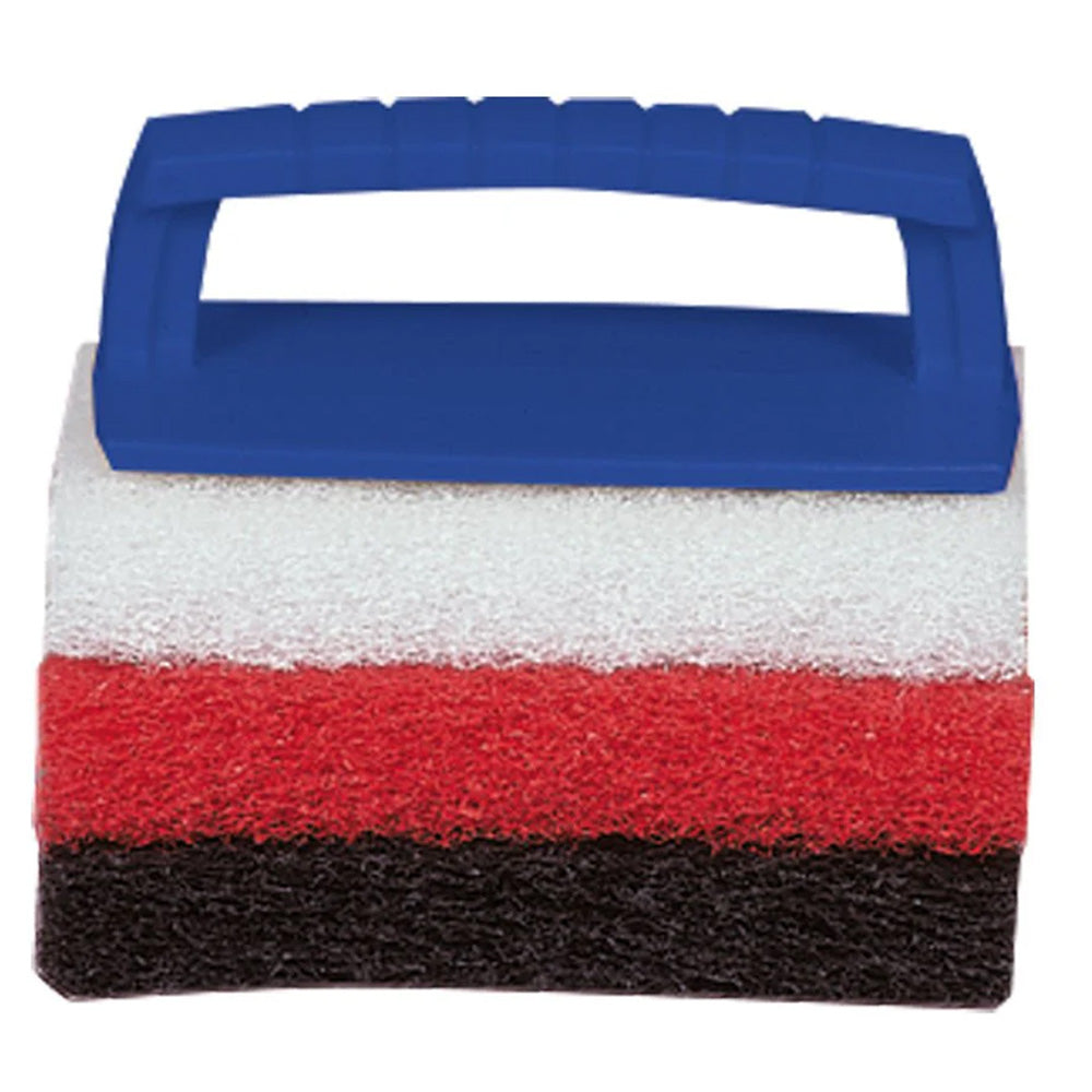 Star brite Multi-Texture Scrub Pad Kit with Interchangeable Handle, 3-Pad Set