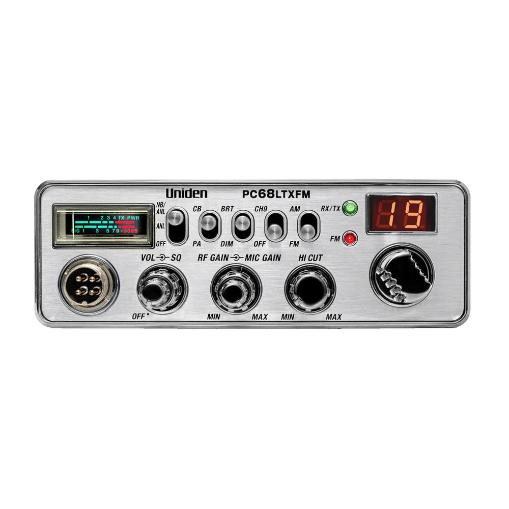 Uniden PC68LTXFM Bearcat AM/FM 40-Channel CB Radio with Microphone & Mount