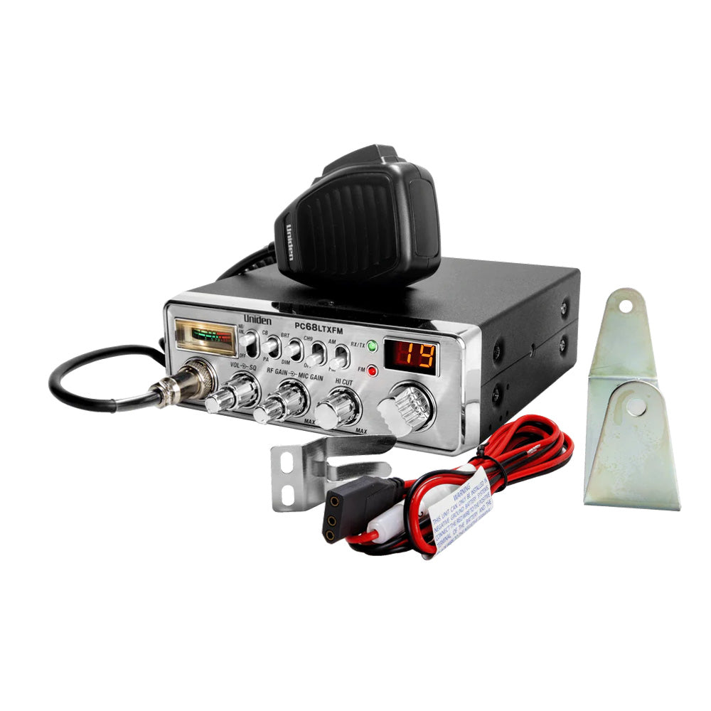 Uniden PC68LTXFM Bearcat AM/FM 40-Channel CB Radio with Microphone & Mount