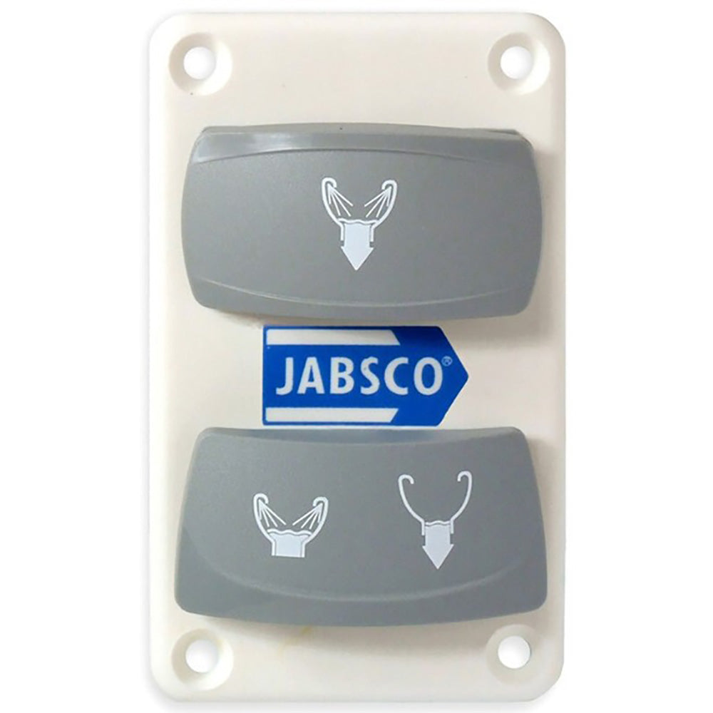 Jabsco Dual Rocker Switch Panel for Quiet Flush & Designer Toilets