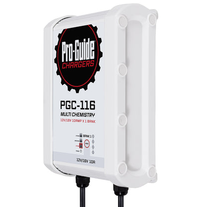 Pro-Guide Batteries PGC-116 1-Bank On-Board Charger, 12V/16V - 10A Output