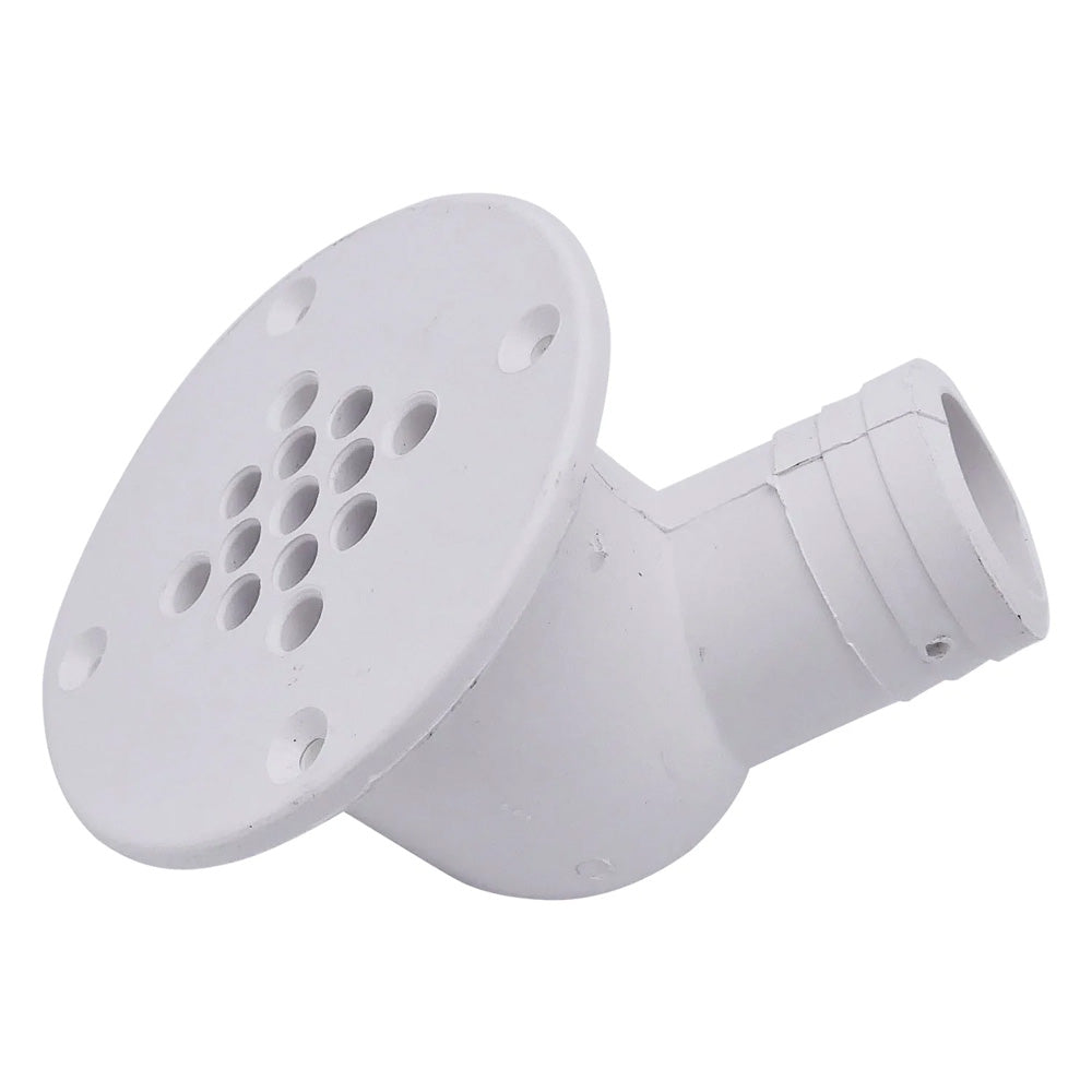 T-H Marine 90-Degree Cockpit Scupper Drain, White – 1½" Hose