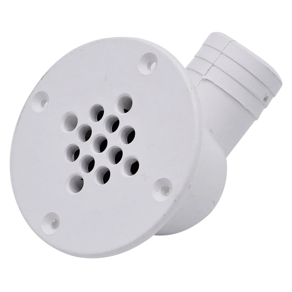 T-H Marine 90-Degree Cockpit Scupper Drain, White – 1½" Hose