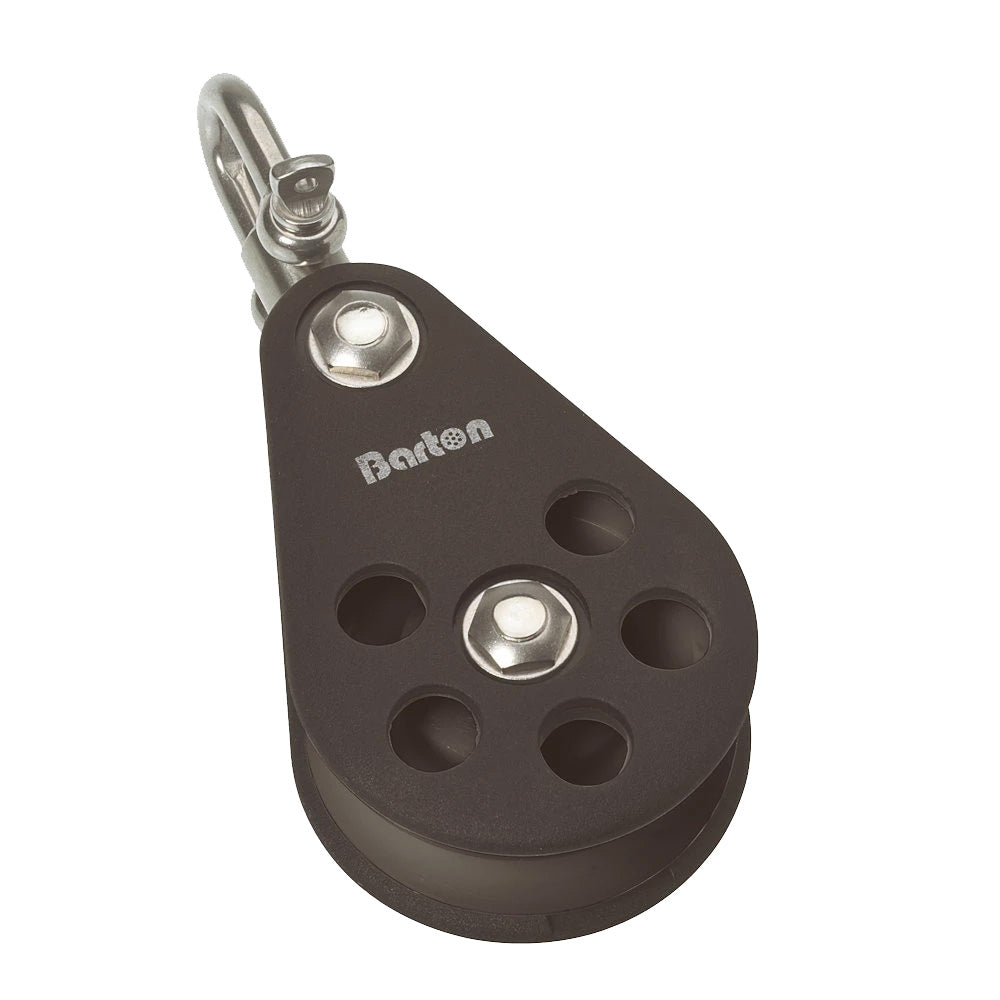 Barton Marine Plain Bearing Pulley Block Single Swivel, Size 6 (64mm Sheave)