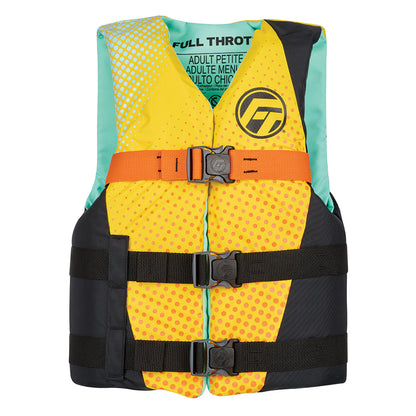 Full Throttle Teen Nylon Life Jacket, Yellow/Black, USCG Approved
