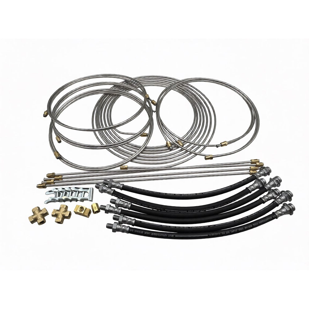 Load Rite 6018.10S Stainless Steel Brake Lines Tri Axle Kit, 14' Flex Hose