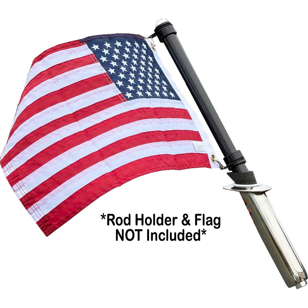 TACO Marine Carbon Fiber Flag Pole with J-Lock System, 26 Inches