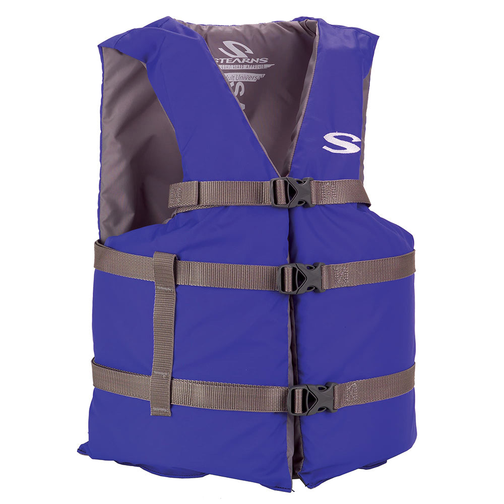 Stearns 2158931 Adult Life Vest USCG Approved Type III PFD, Blue, Oversize Fit
