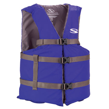 Stearns 2158931 Adult Life Vest USCG Approved Type III PFD, Blue, Oversize Fit