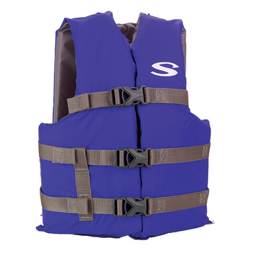 Stearns 2158937 Adult USCG Type III Life Vest, Blue, Standard Fit