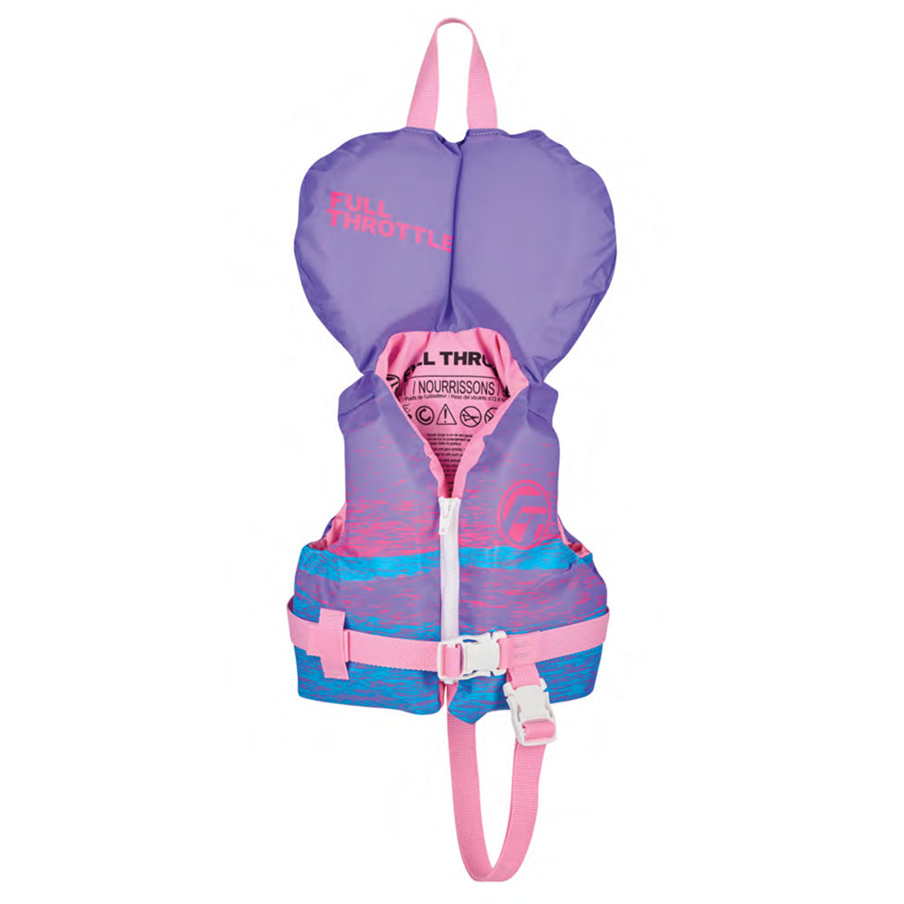 Full Throttle Infant Nylon Life Jacket, USCG Approved – Purple/Pink