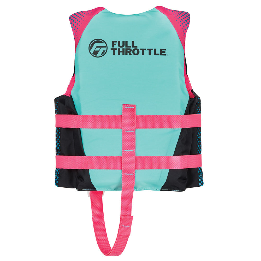 Full Throttle Child Nylon Life Jacket, Pink, 33-55 lbs, USCG Type III PFD