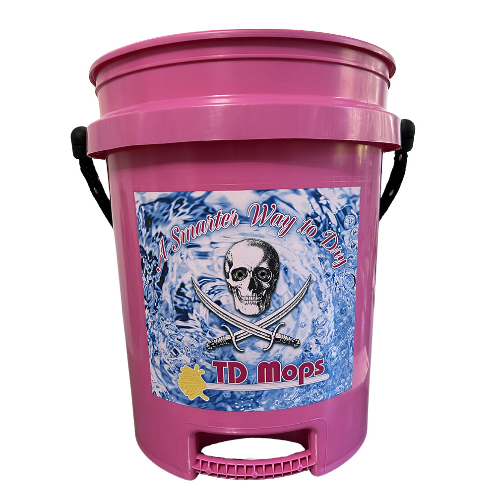 TD Mop TD Grip Bucket, 5 Gallon, Pink with Ergonomic Handle
