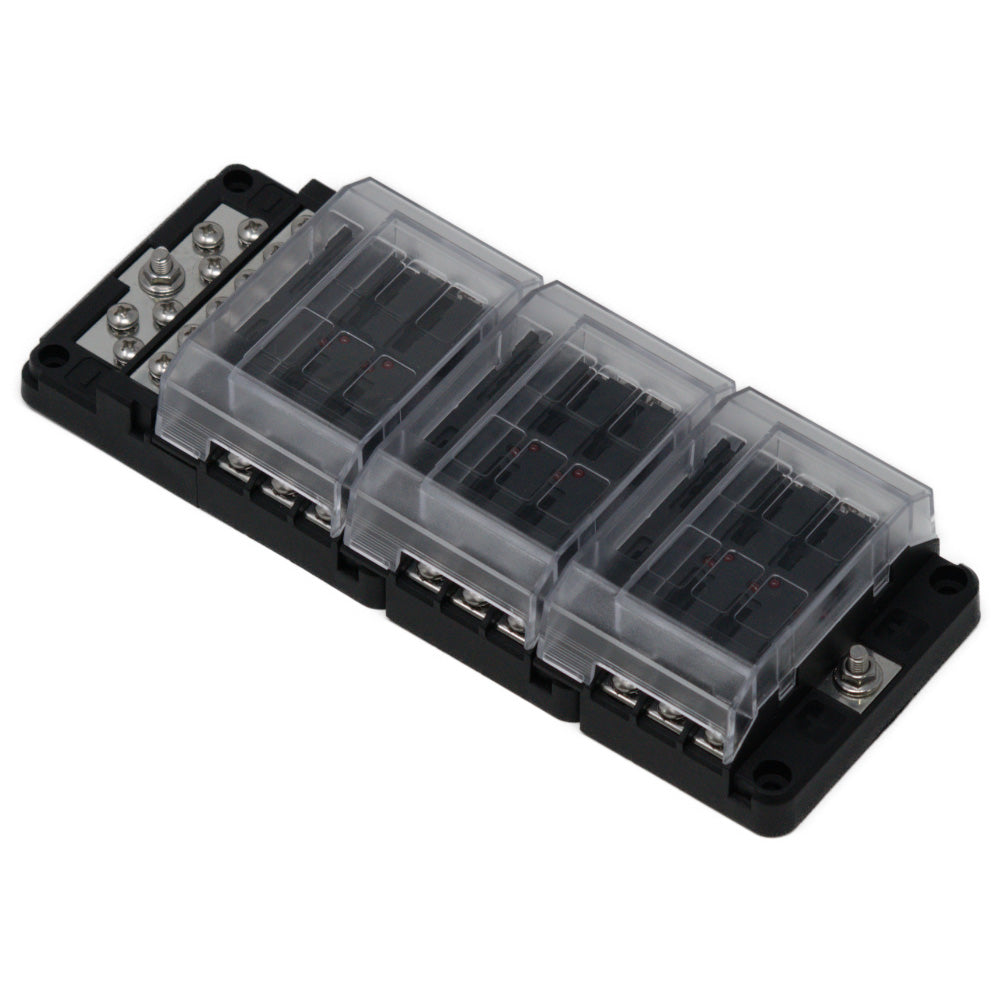 Egis Mobile Electric 8031 RT 18-Position ATO/ATC Fuse Block with Ground and LED Indication