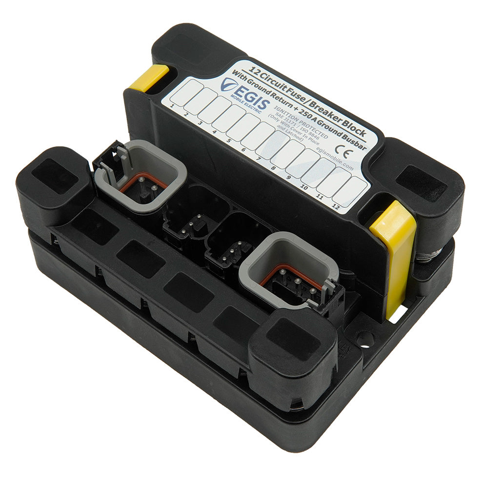 Egis Mobile Electric MT Series 9+3 Sealed Fuse Block with Ground Busbar