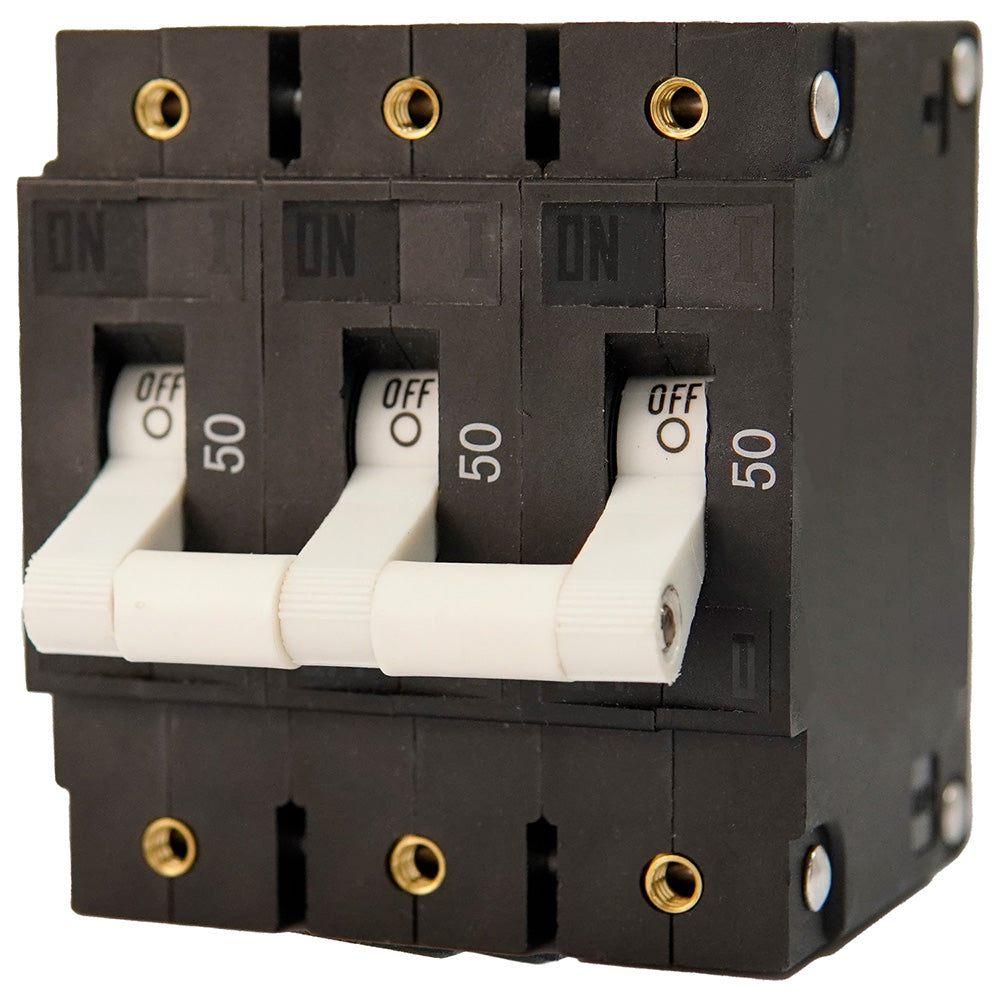 Egis Mobile Electric C Series Triple Pole 50A Panel Mount Circuit Breaker