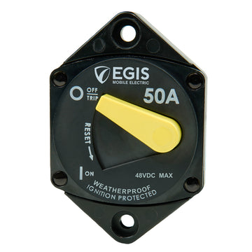 Egis Mobile Electric 87 Series 50A Panel Mount Circuit Breaker