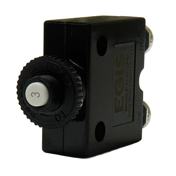 Egis Mobile Electric 3A Push Button Panel Mount Circuit Breaker with Screw Terminals