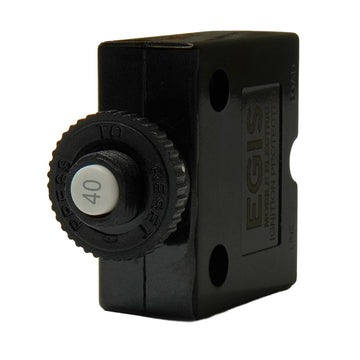 Egis Mobile Electric 40A Push Button Panel Mount Circuit Breaker with Spade Terminals