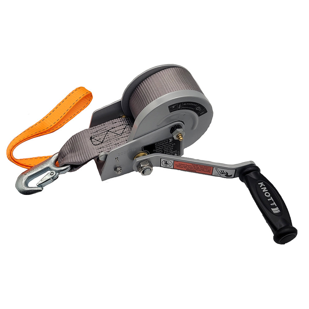 Load Rite Single-Speed Trailer Winch, 900 lbs Capacity with 12 ft. Strap