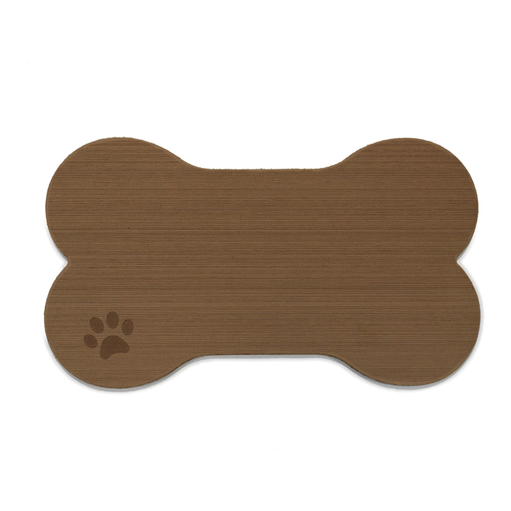 SeaDek Large Dog Bowl Mat, Cappuccino/Black, 16.5 x 29.5 in.