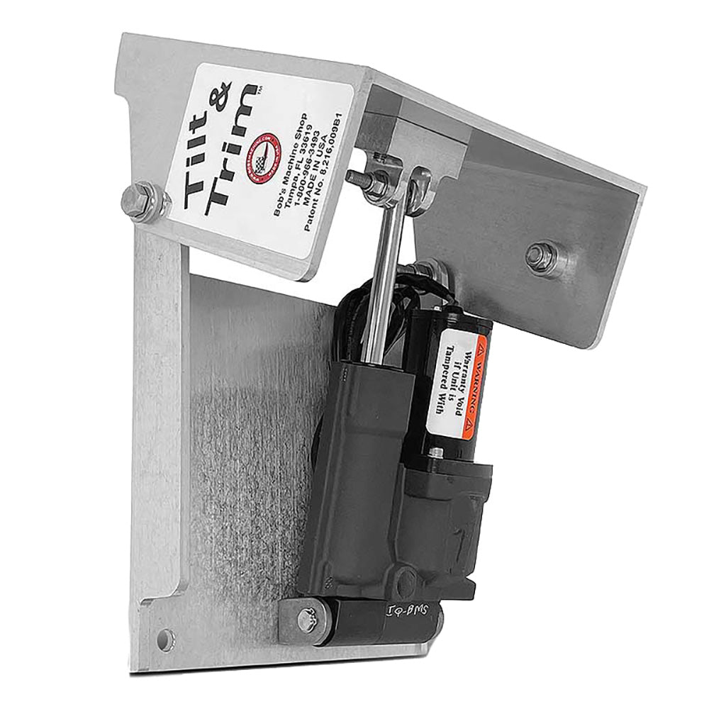 Bob’s Machine Action Series Hydraulic Tilt & Trim for Clamp-On Motors, Silver, Up to 30 HP