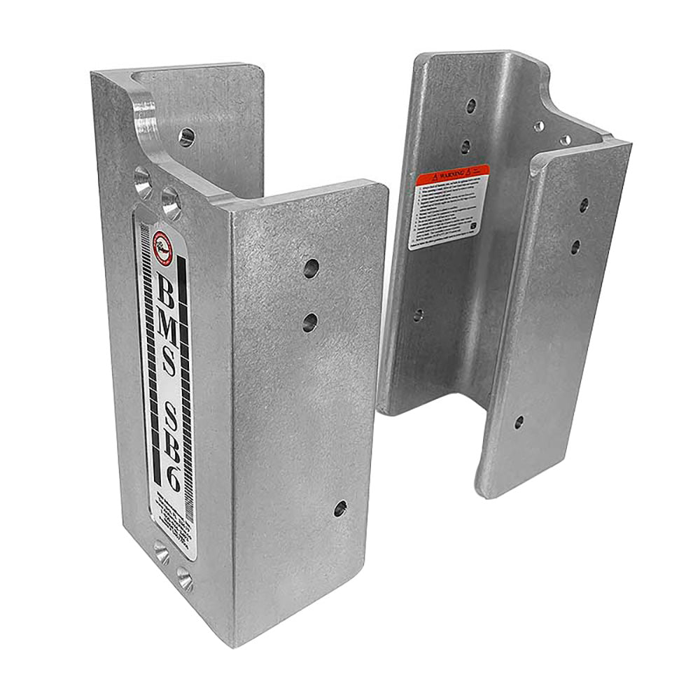 Bob's Machine 6 in. Fixed Setback Brackets with 1.5 in. Built-In Lift, Silver