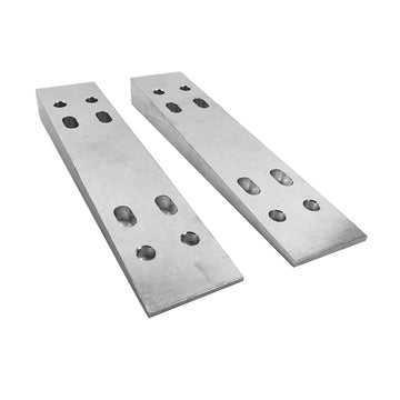Bob's Machine Reversible Transom Wedges, 5 Degree, Aluminum Finish