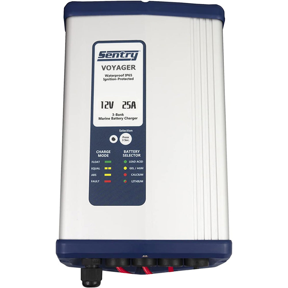 Sentry Voyager 12V 25A 3-Bank Marine Battery Charger, SV1225/3XJ