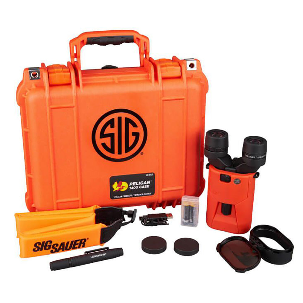 SIG SAUER ZULU6 HDX Stabilized Marine Binoculars, 16x42mm, Orange