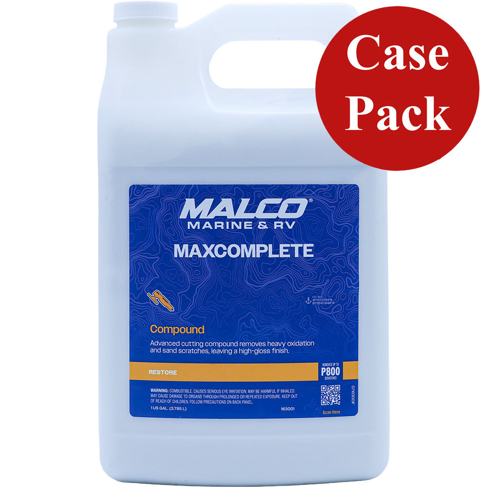 Malco Marine MaxComplete Cutting Compound, 1 Gallon, Case of 4