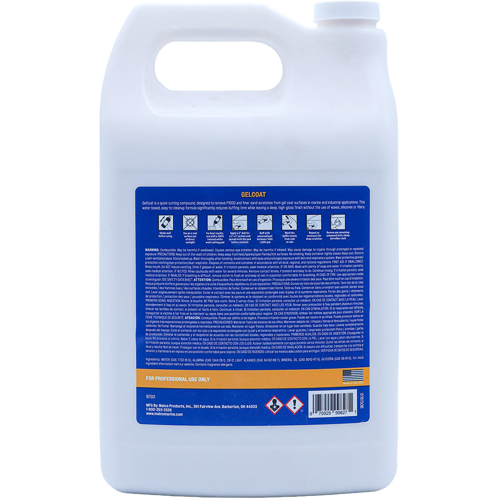 Malco GelCoat Compound, 1 Gallon, Case of 4