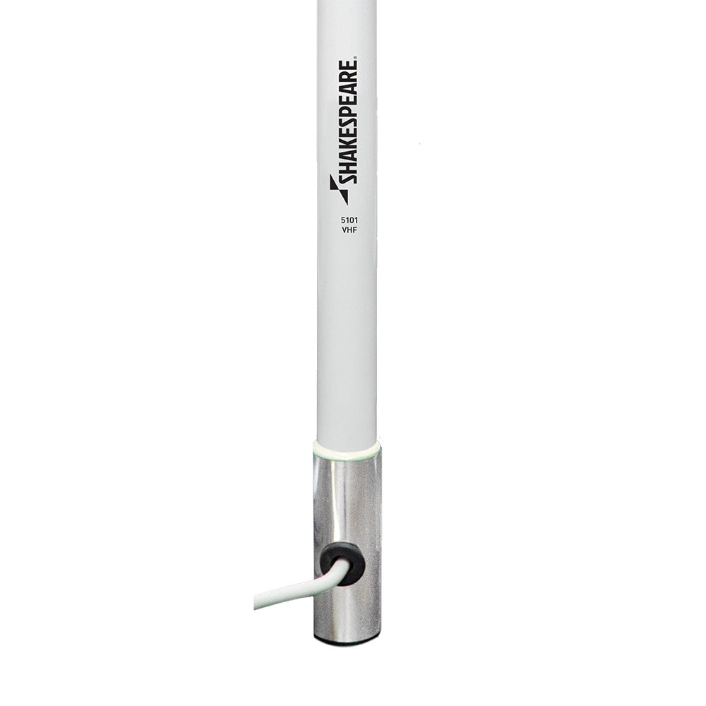 Shakespeare 5101 Classic VHF Marine Antenna, 8ft, 6 dB Gain, White