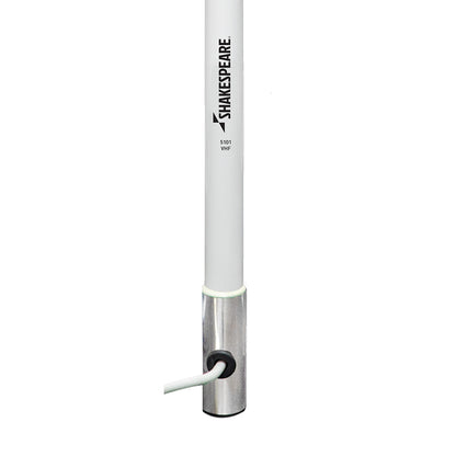 Shakespeare 5101 Classic VHF Marine Antenna, 8ft, 6 dB Gain, White