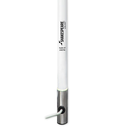 Shakespeare Galaxy 5420-XT AM/FM Antenna, 4-Foot Fiberglass with 5-Year Warranty