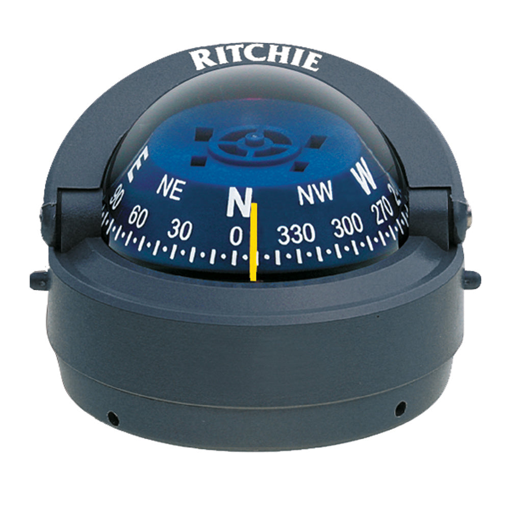 Ritchie S-53G Explorer Surface Mount Compass, Gray – 5-Year Warranty