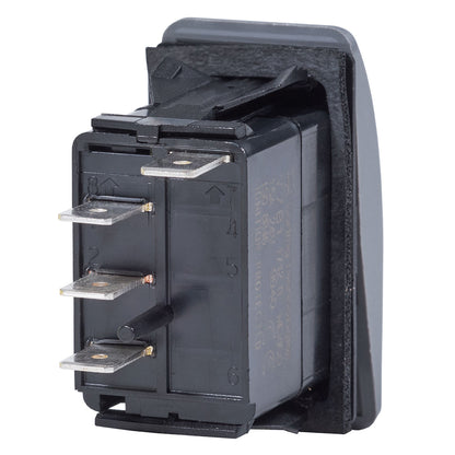 Blue Sea Systems Contura III SPDT (ON)-OFF-ON LED Rocker Switch, Gray
