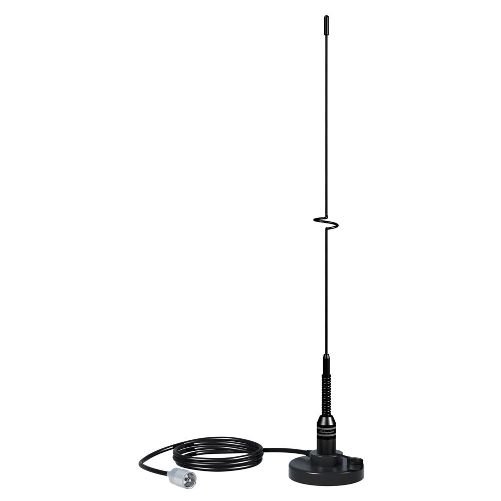 Shakespeare 5218 Classic VHF Antenna, 19" Black SS Whip with Magnetic Mount
