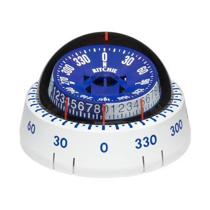Ritchie XP-98W X-Port Tactician™ Compass, Surface Mount, White for Sailboats